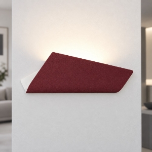 Applique led 28w cct 3000k 4000k 53cm da parete moderna bordeaux