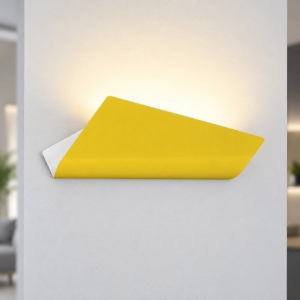 Applique led 28w cct 3000k 4000k moderna da parete giallo girasole 53cm