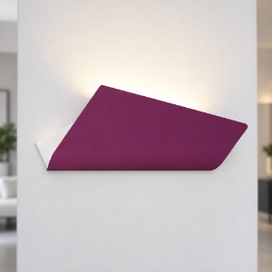 Applique led 28w cct 3000k 4000k 53cm moderna da parete magenta