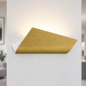 Applique moderna da parete oro opaco led 28w cct 3000k 4000k 53cm