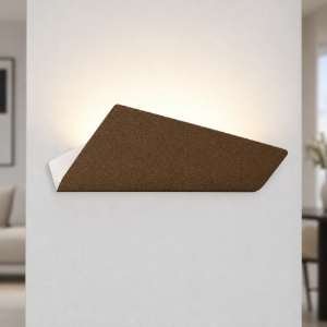Applique led 28w cct 3000k 4000k 53cm da parete moderna ruggine