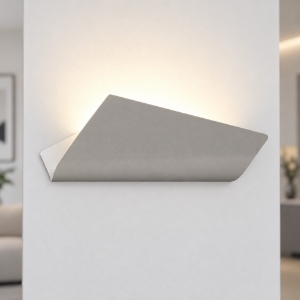 Applique led 28w cct 3000k 4000k moderna da parete tortora 53cm