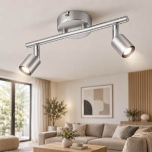 Plafoniera con faretti spot orientabili