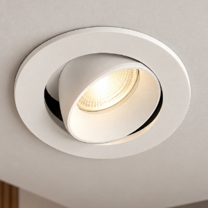 Perenz oasis faretto da incasso a soffitto rotondo bianco orientabile