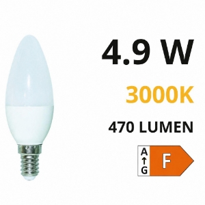 Life lampadina led e14 4,9w 3000k 470lm candela bianco ottica 290