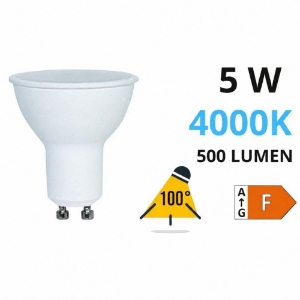 Life lampadina led gu10 5w 4000k ottica 100 500lm
