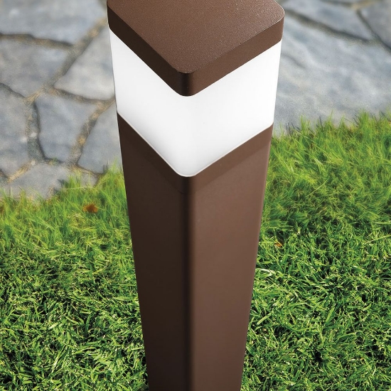 Lampioncino da esterno giardino ip65 moderno grigio perla squadrato