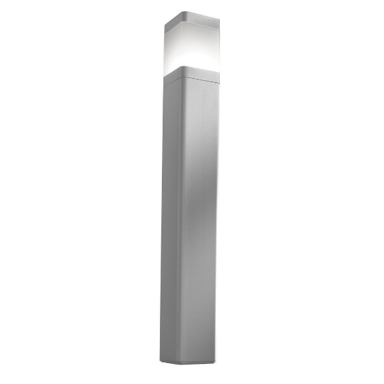 Lampioncino da esterno giardino ip65 moderno grigio perla squadrato