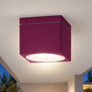 Faretto a soffitto ip65 gx53 moderno da esterno magenta quadrato