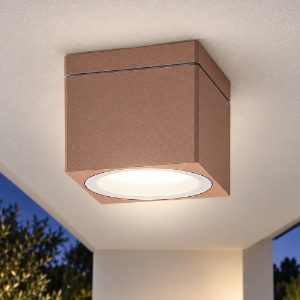 Faretto a soffitto da esterno quadrato moderno pesca ip65 gx53