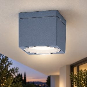 Faretto a soffitto da esterno moderno quadrato carta da zucchero ip65 gx53