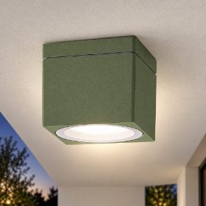 Faretto da soffitto ip65 gx53 moderno per esterno quadrato verde salvia