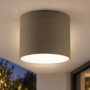 Faretto moderno da esterno soffitto tondo sabbia bagnata ip65 gx53