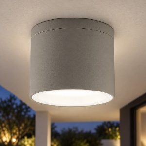 Faretto ip65 gx53 moderno da esterno soffitto tondo tortora