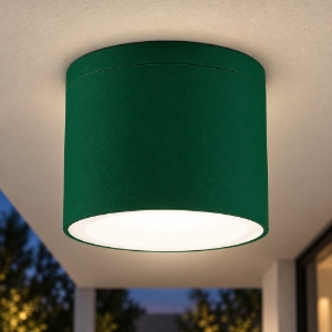 Faretto da esterno soffitto moderno tondo verde bosco ip65 gx53