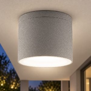 Faretto da esterno soffitto ip65 gx53 tondo moderno effetto muro