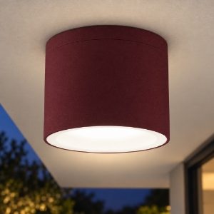 Faretto cilindrico moderno da esterno soffitto bordeaux ip65 gx53
