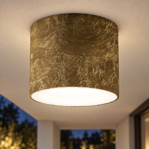 Faretto ip65 gx53 moderno da esterno soffitto tondo foglia oro