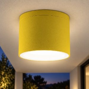 Faretto ip65 gx53 moderno da esterno soffitto cilindrica giallo girasole