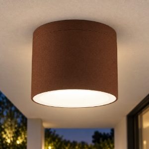 Faretto ip65 gx53 moderno da esterno soffitto tondo rame opaco