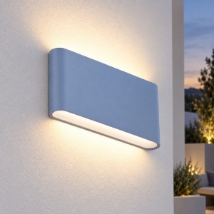 Applique led 12w cct 3000k 4000k ip65 moderna da esterno rettangolare ruggine