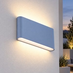 Applique led 12w cct 3000k 4000k ip65 da esterno moderna rettangolare carta da zucchero