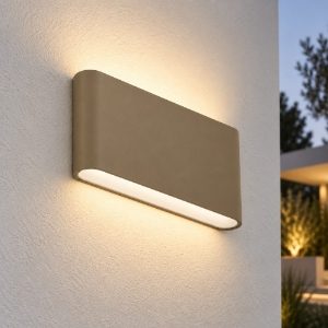 Applique da esterno sabbia bagnata moderna led 12w cct 3000k 4000k ip65