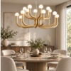 Lampadario moderno oro ondaluce derby sfere vetro