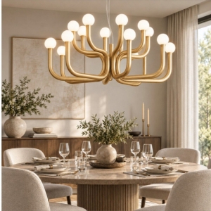 Lampadario moderno oro ondaluce derby sfere vetro