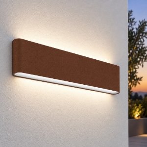Applique led 24w cct 3000k 4000k ip65 moderna da esterno rettangolare rame opaco