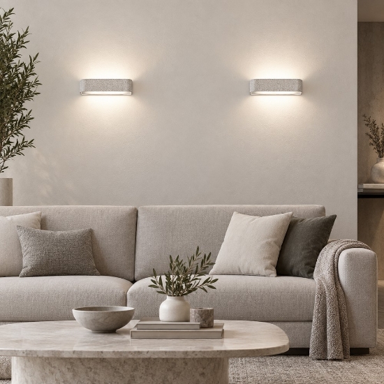 Applique da parete led 12w cct 3000k 4000k dimmerabile moderna effetto muro