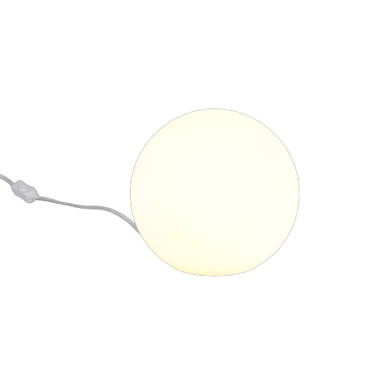 Lampada da tavolo moderna sferica  vetro bianco