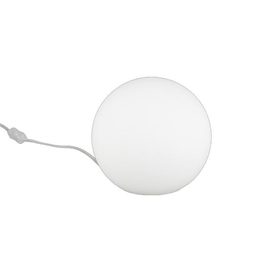 Lampada da tavolo moderna sferica  vetro bianco