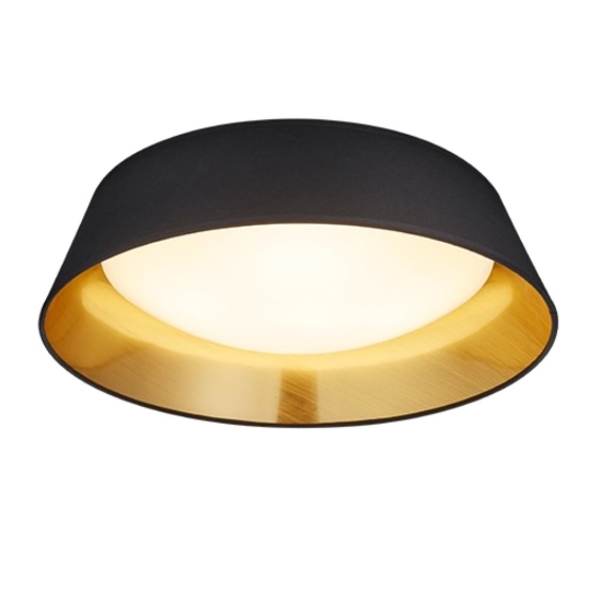 Plafoniera moderna nera led 18w 3000k per ingresso