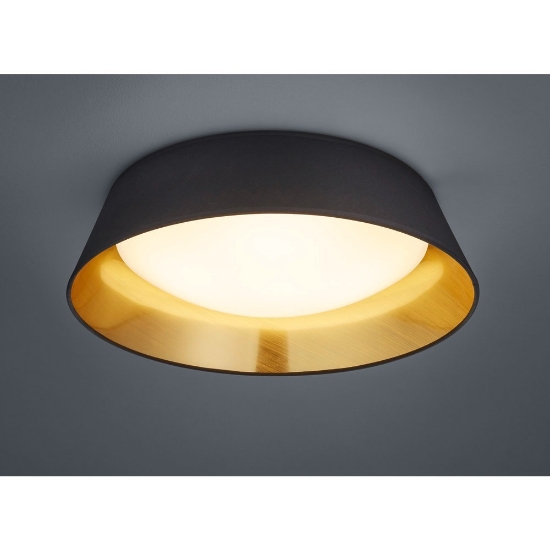 Plafoniera moderna nera led 18w 3000k per ingresso