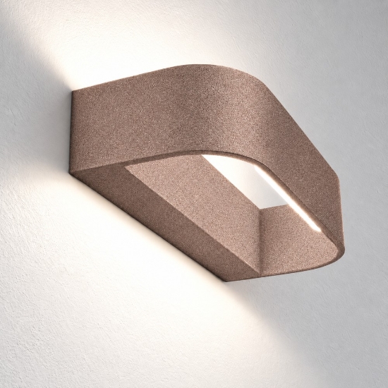 Applique led 12w cct 3000k 4000k dimmerabile moderna da parete oro rosato 22cm