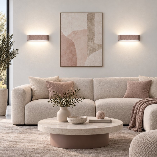 Applique led 12w cct 3000k 4000k dimmerabile moderna da parete oro rosato 22cm