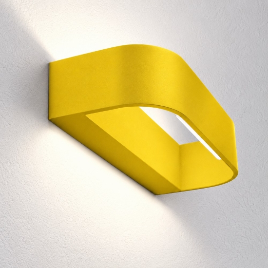Applique led 12w cct 3000k 4000k dimmerabile moderna da parete giallo girasole
