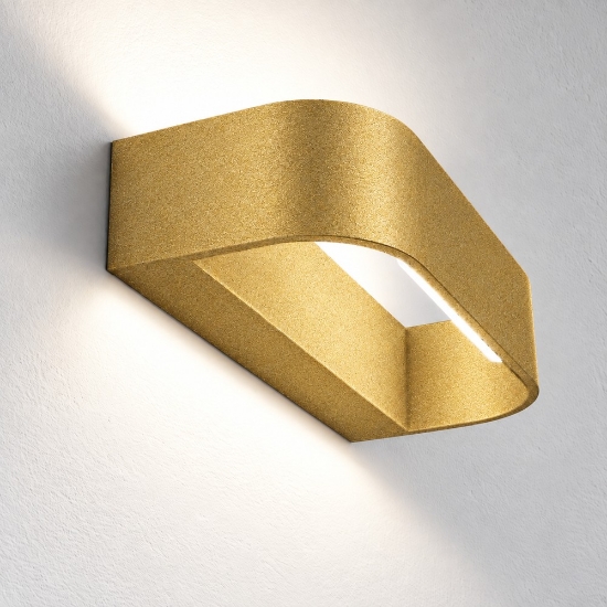 Applique da parete led 12w cct 3000k 4000k dimmerabile moderna oro opaco