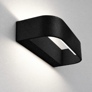Applique da parete moderna nera led 12w cct 3000k 4000k dimmerabile 22cm