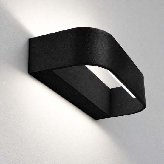 Applique da parete moderna nera led 12w cct 3000k 4000k dimmerabile 22cm