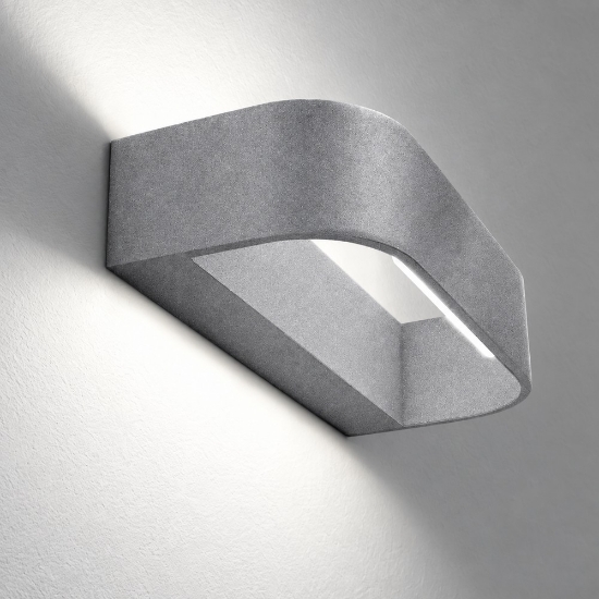 Applique da parete led 12w cct 3000k 4000k dimmerabile moderna grigio perla