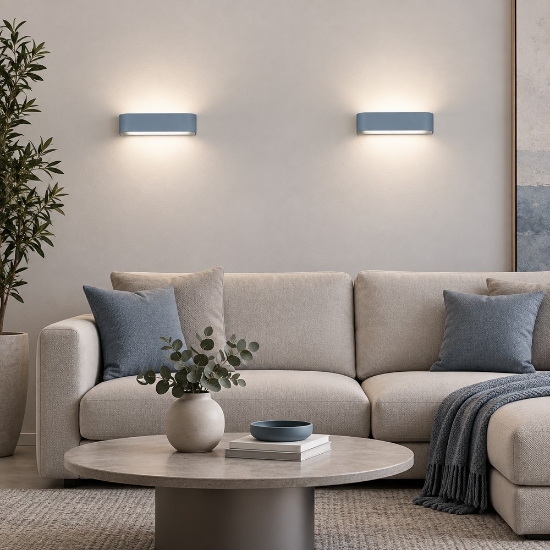 Applique led 12w cct 3000k 4000k dimmerabile da parete carta da zucchero