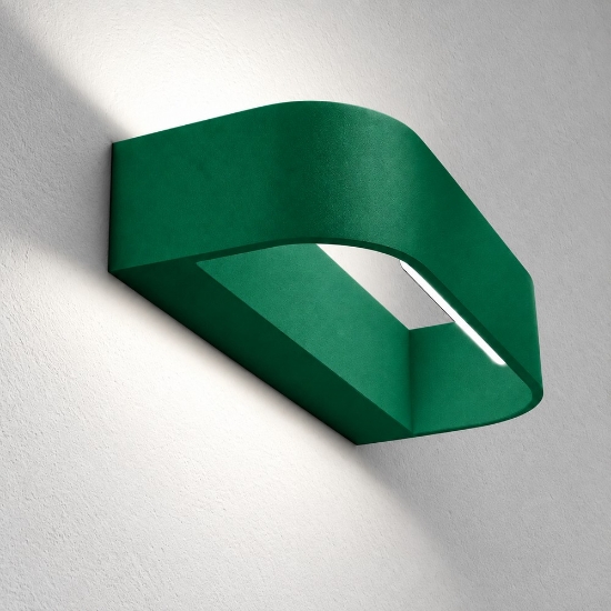 Applique da parete moderna verde bosco led 12w cct 3000k 4000k dimmerabile