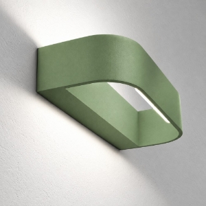 Applique led 12w cct 3000k 4000k moderna da parete verde salvia dimmerabile