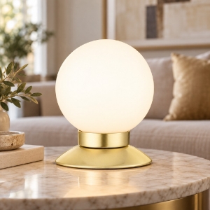 Lampada da tavolo led 3w 3000k dimmerabile ottone satinato