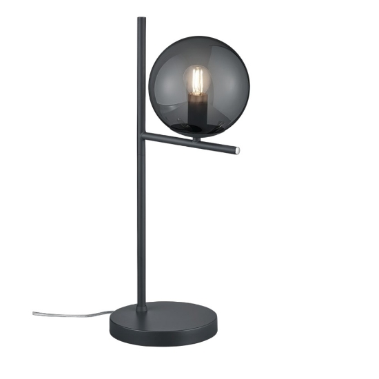 Lampada da tavolo moderna vetro fume antracite