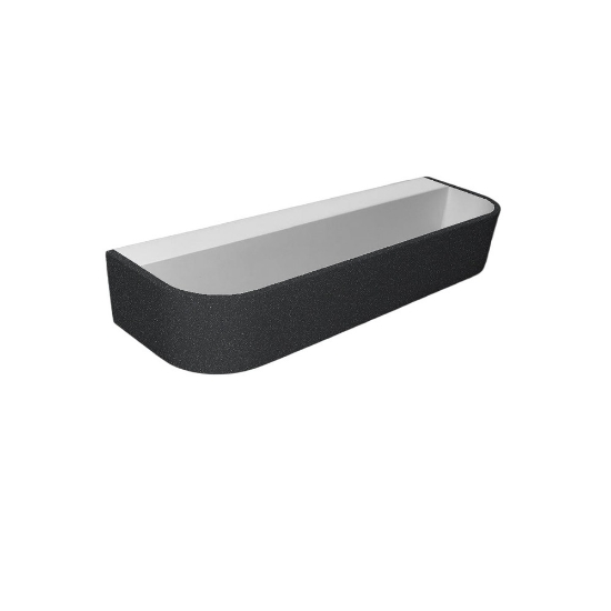 Applique moderna antracite da parete led 20w cct 3000k 4000k dimmerabile