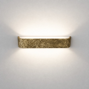 Applique led 20w cct 3000k 4000k dimmerabile moderna da parete foglia oro