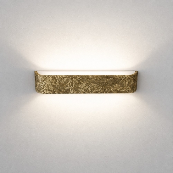 Applique led 20w cct 3000k 4000k dimmerabile moderna da parete foglia oro